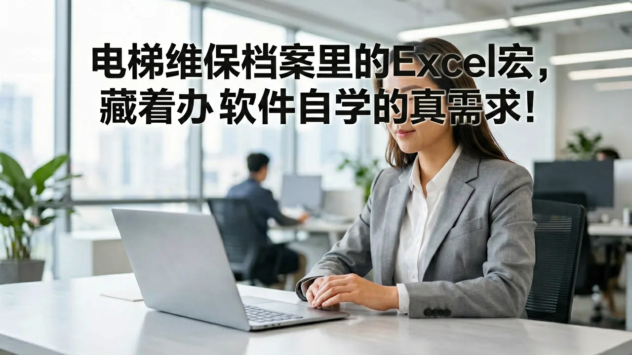 电梯维保档案里的Excel宏，藏着办公软件自学的真需求